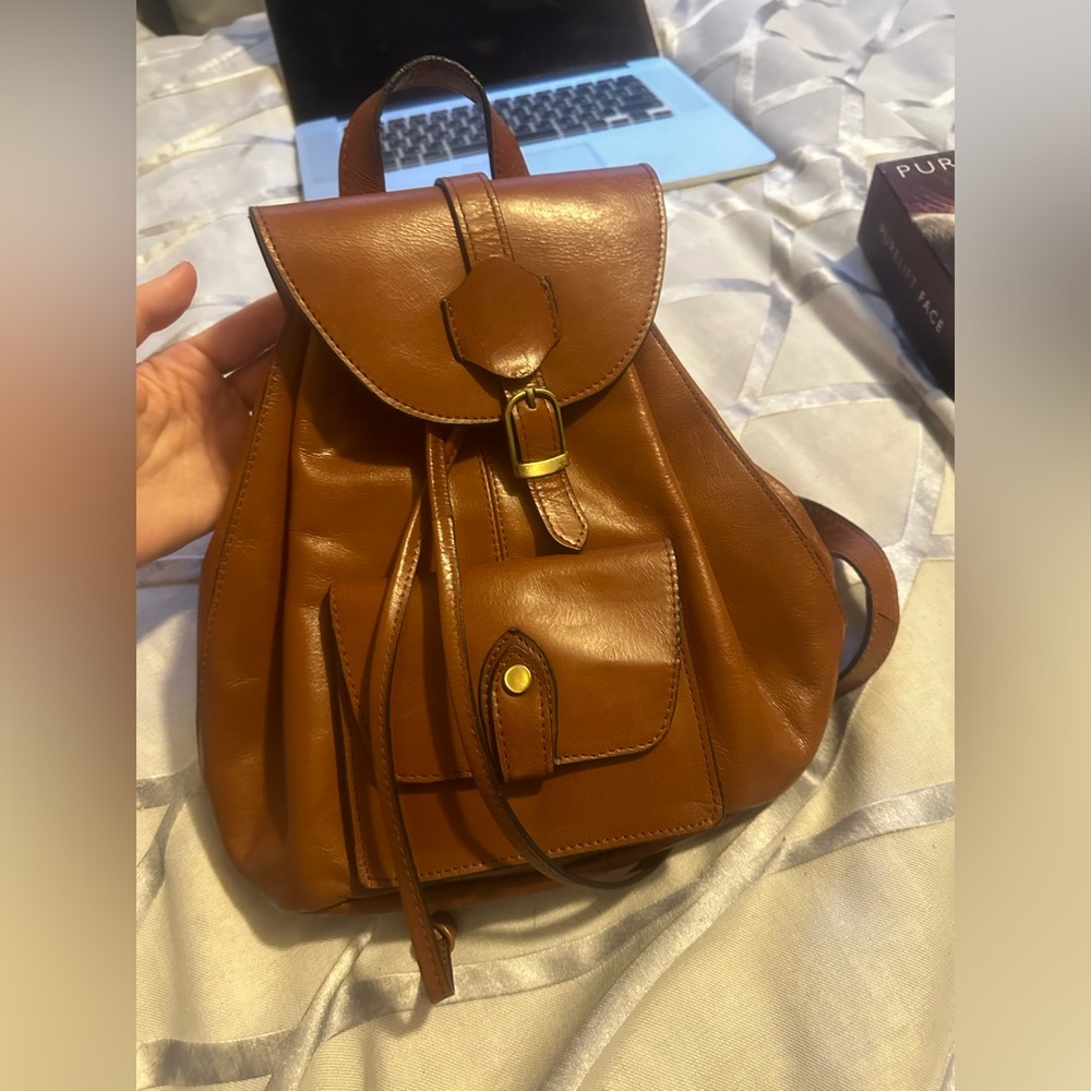 TopShop leather backpack